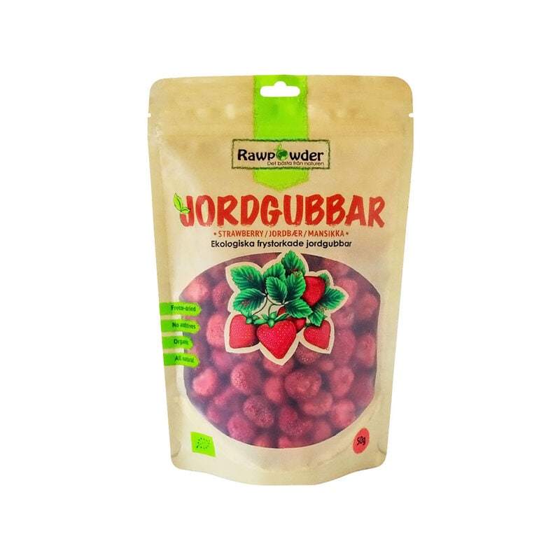 Jordgubb hela frystorkade 50g