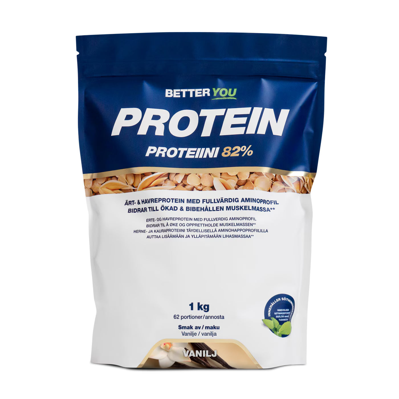 Ärt- och havreprotein 1 kg - Vanilj
