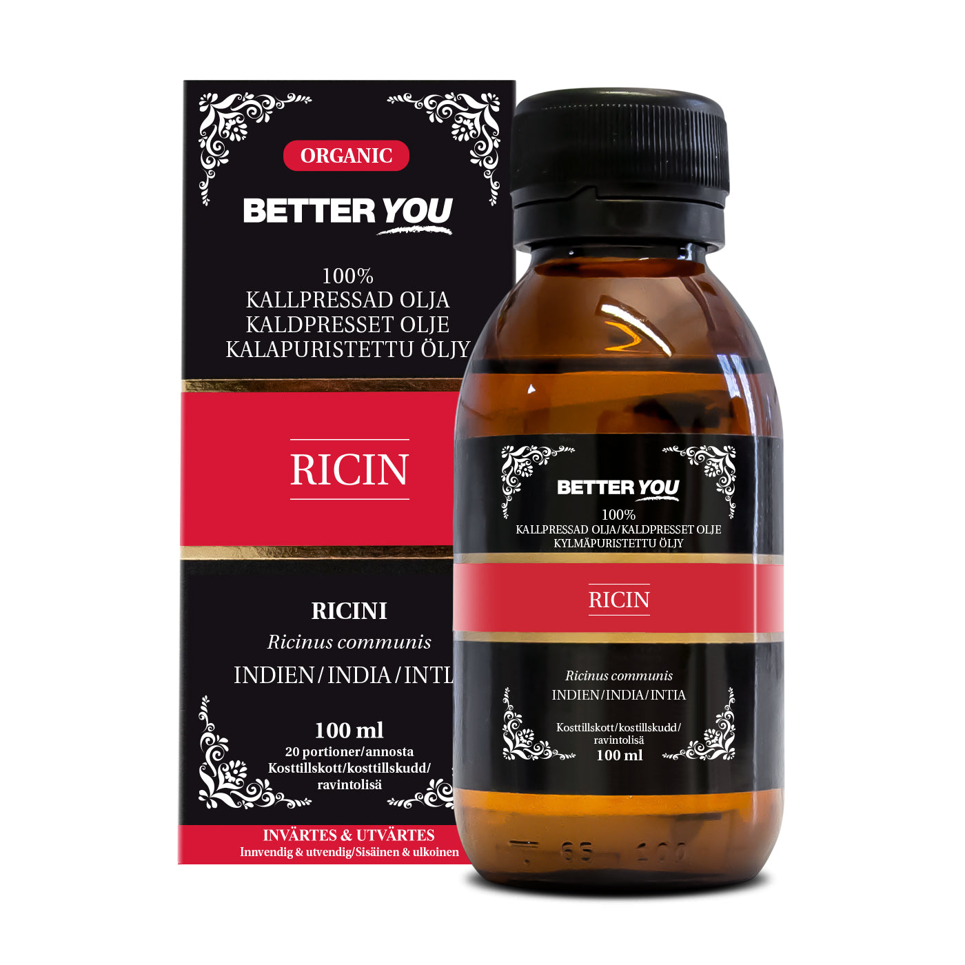 Ricinolja EKO Kallpressad - 100 ml