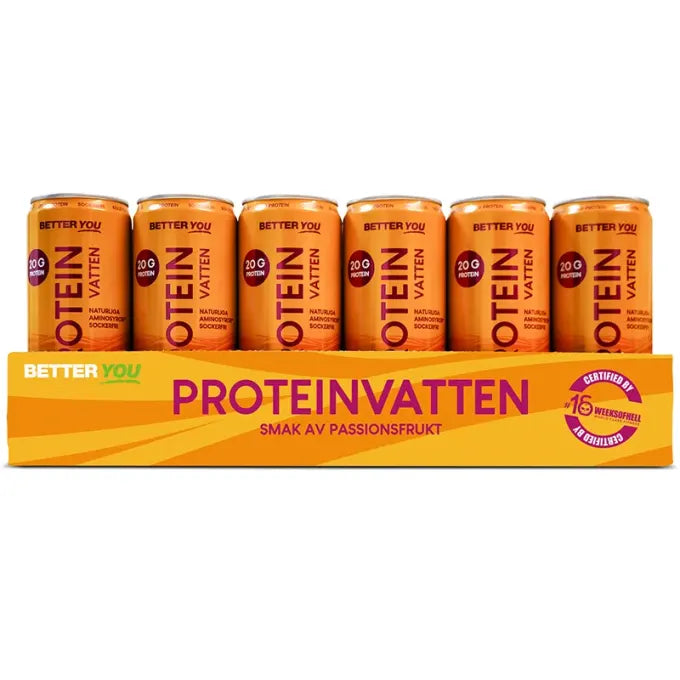 Proteinvatten 330 ml - Passionsfrukt - 24 st (inkl. pant)