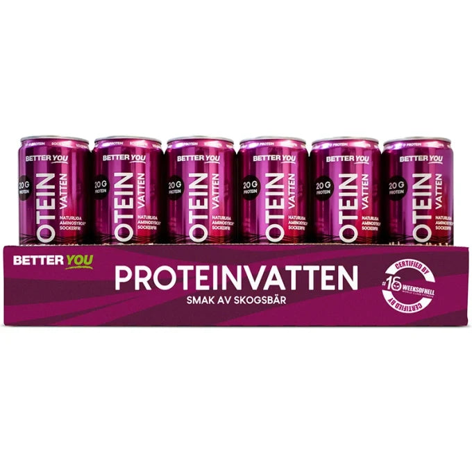 Proteinvatten 330 ml - Skogsbär - 24 st (inkl. pant)