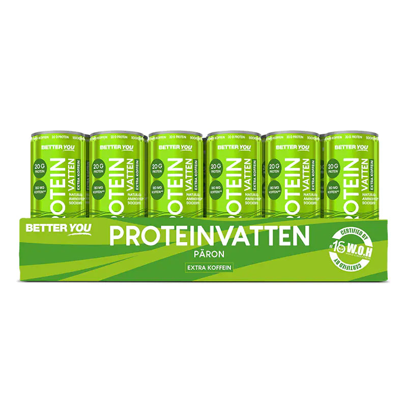 Proteinvatten 330 ml Koffein - Päron - 24 st (inkl. pant)