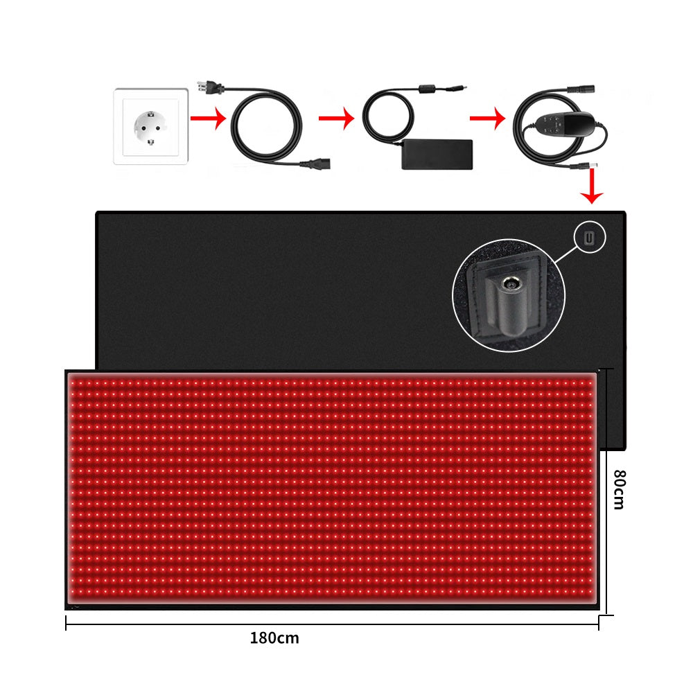 TrendRehab Rödljusmatta 180 x 80 cm | 660 – 850 nm