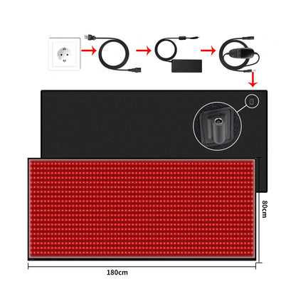 TrendRehab Rödljusmatta 180 x 80 cm | 660 – 850 nm