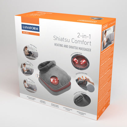 Lanaform 2-i-1 Shiatsu Comfort – Värmedyna och shiatsumassage även för fötter, rygg och nacke