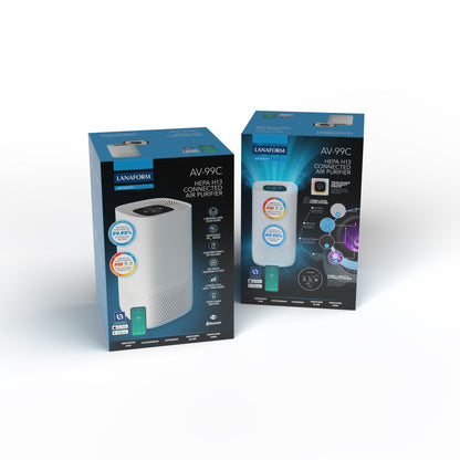 Lanaform AV-99C – Smart luftrenare med HEPA-filter, luftkvalitetssensor och appstyrning