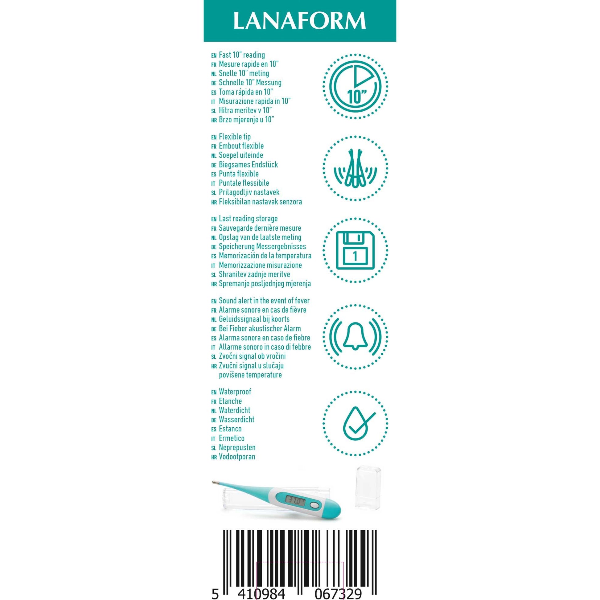 Lanaform DT-100 – Digital termometer för oral, rektal och axillär mätning