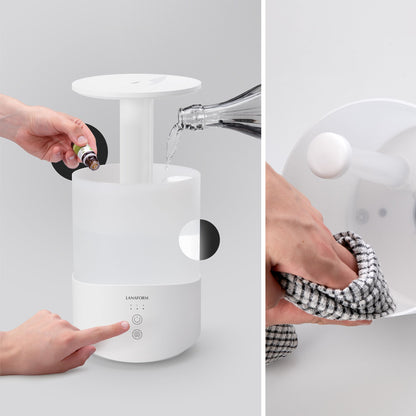 Lanaform Dobra – Luftfuktare med aromadiffuser och LED-ljus i elegant design