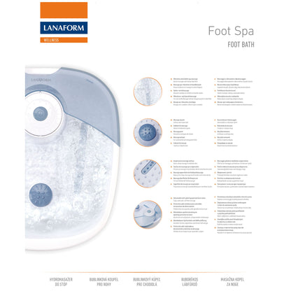 Lanaform Foot Spa – Fotbad med bubblor, värme och massage