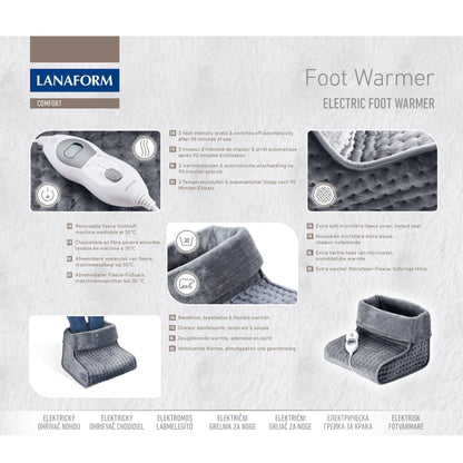 Lanaform Foot Warmer – Elektrisk fotvärmare med extra mjukt foder
