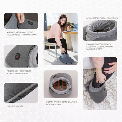 Lanaform Graphene Foot Warmer – Uppladdningsbar elektrisk fotvärmare med grafenvärme
