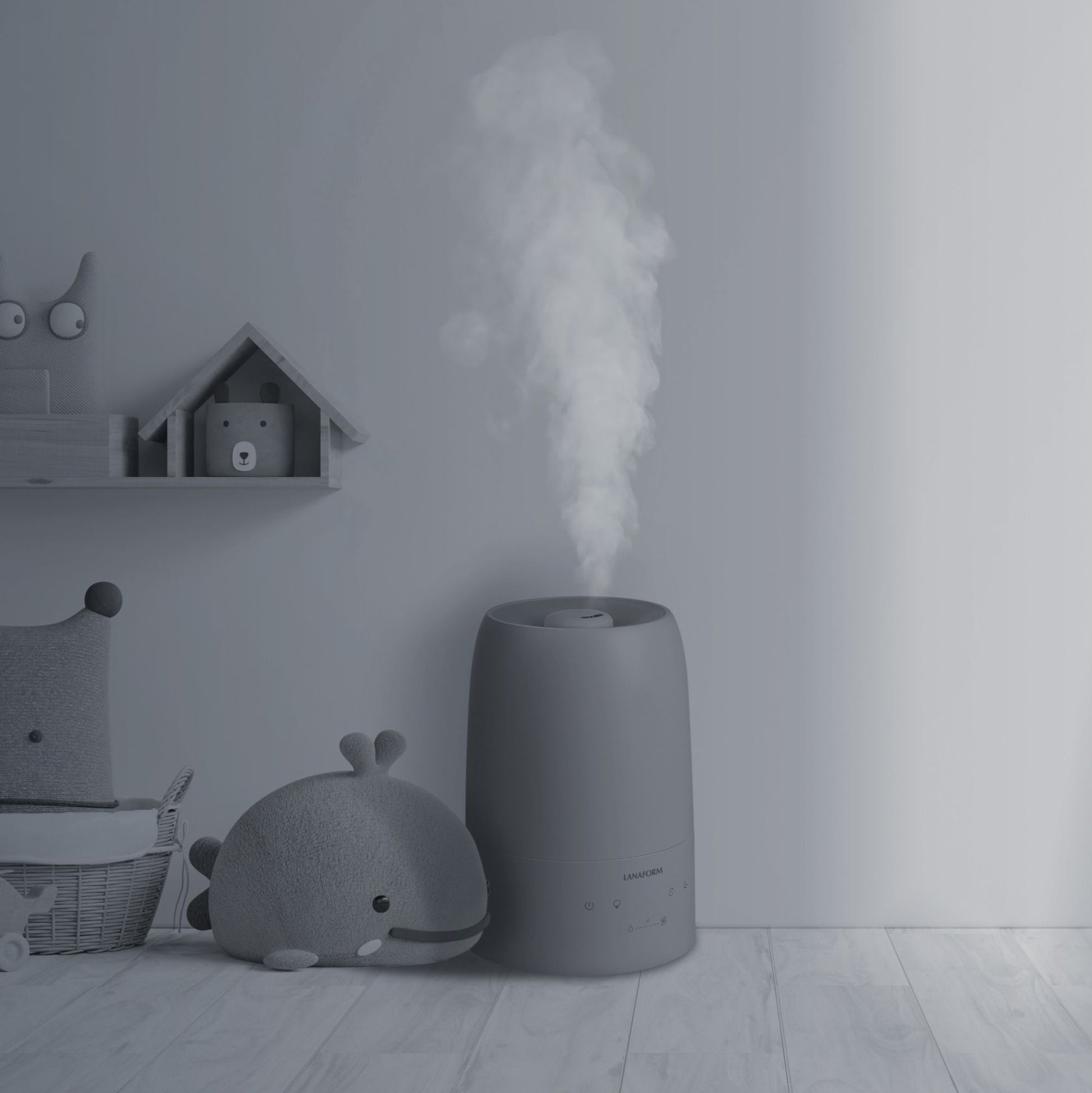 Lanaform H200C – Appstyrd luftfuktare med hygrometer och aromafunktion