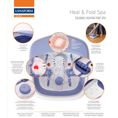 Lanaform Heat Fold Spa – Hopfällbart fotbad med värme och massage