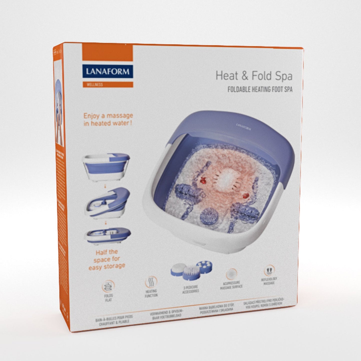 Lanaform Heat Fold Spa – Hopfällbart fotbad med värme och massage