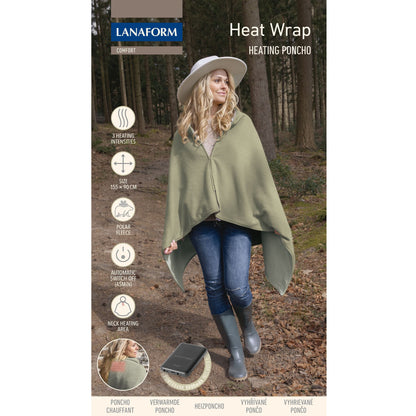 Lanaform Heat Wrap – Uppladdningsbar värmeponcho för axlar och kropp