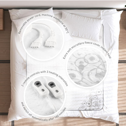 Lanaform Heating Blanket S2 – Elektriskt värmetäcke för dubbelsäng och två personer