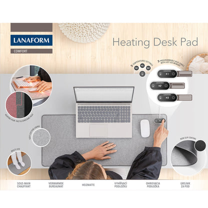 Lanaform Heating Desk Pad – Elektrisk musmatta & värmematta för händer och skrivbord