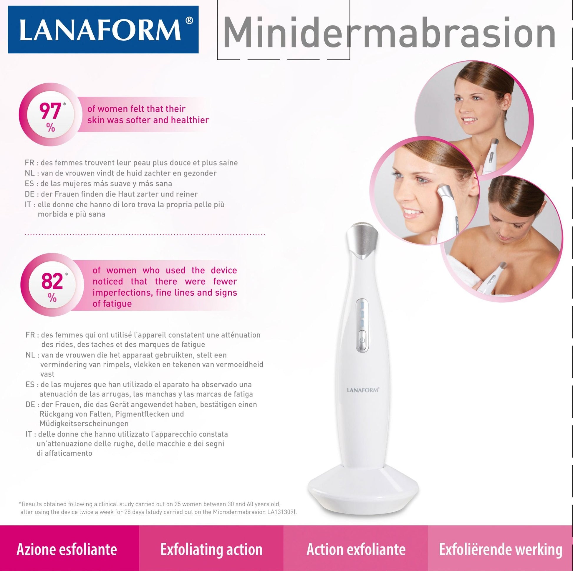 Lanaform MiniDermabrasion – Mikrodermabrasion för hemmabruk med vakuum och peeling