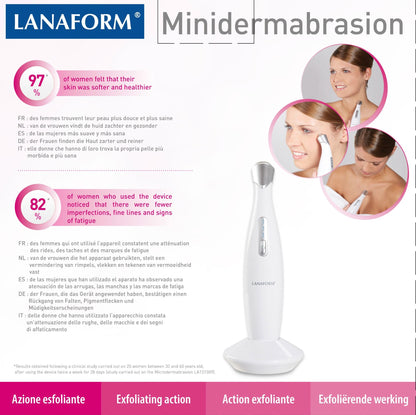 Lanaform MiniDermabrasion – Mikrodermabrasion för hemmabruk med vakuum och peeling