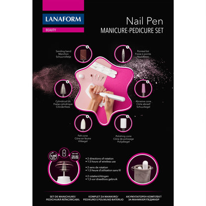 Lanaform Nail Pen Set – Uppladdningsbar manikyr- och pedikyrpenna med tillbehör