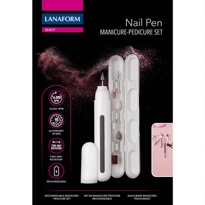 Lanaform Nail Pen Set – Uppladdningsbar manikyr- och pedikyrpenna med tillbehör