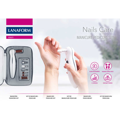 Lanaform Nails Care – Kompakt manikyr- och pedikyrset med 5 tillbehör