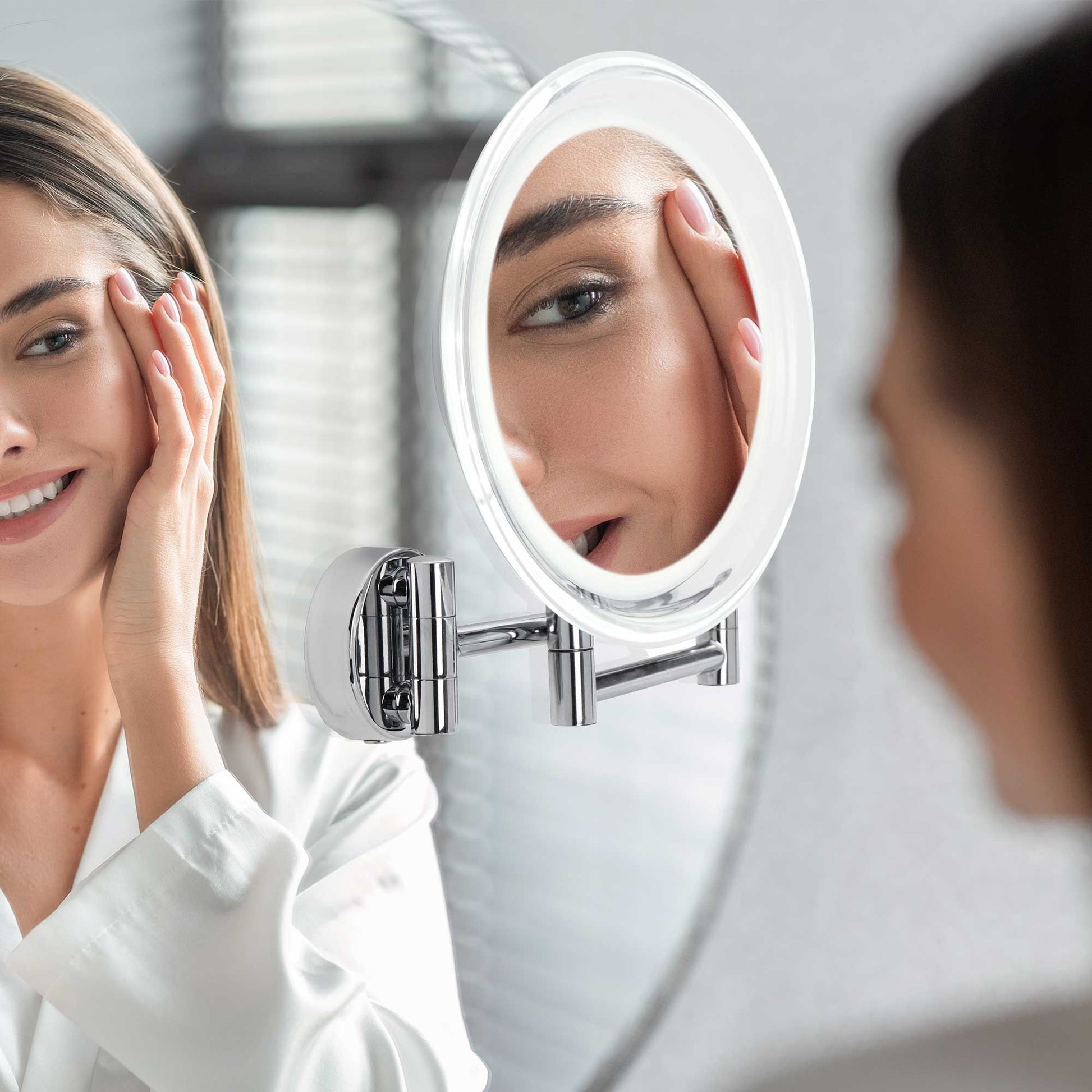 Lanaform Wall Mirror x10 – Väggspegel med 10x förstoring för detaljarbete