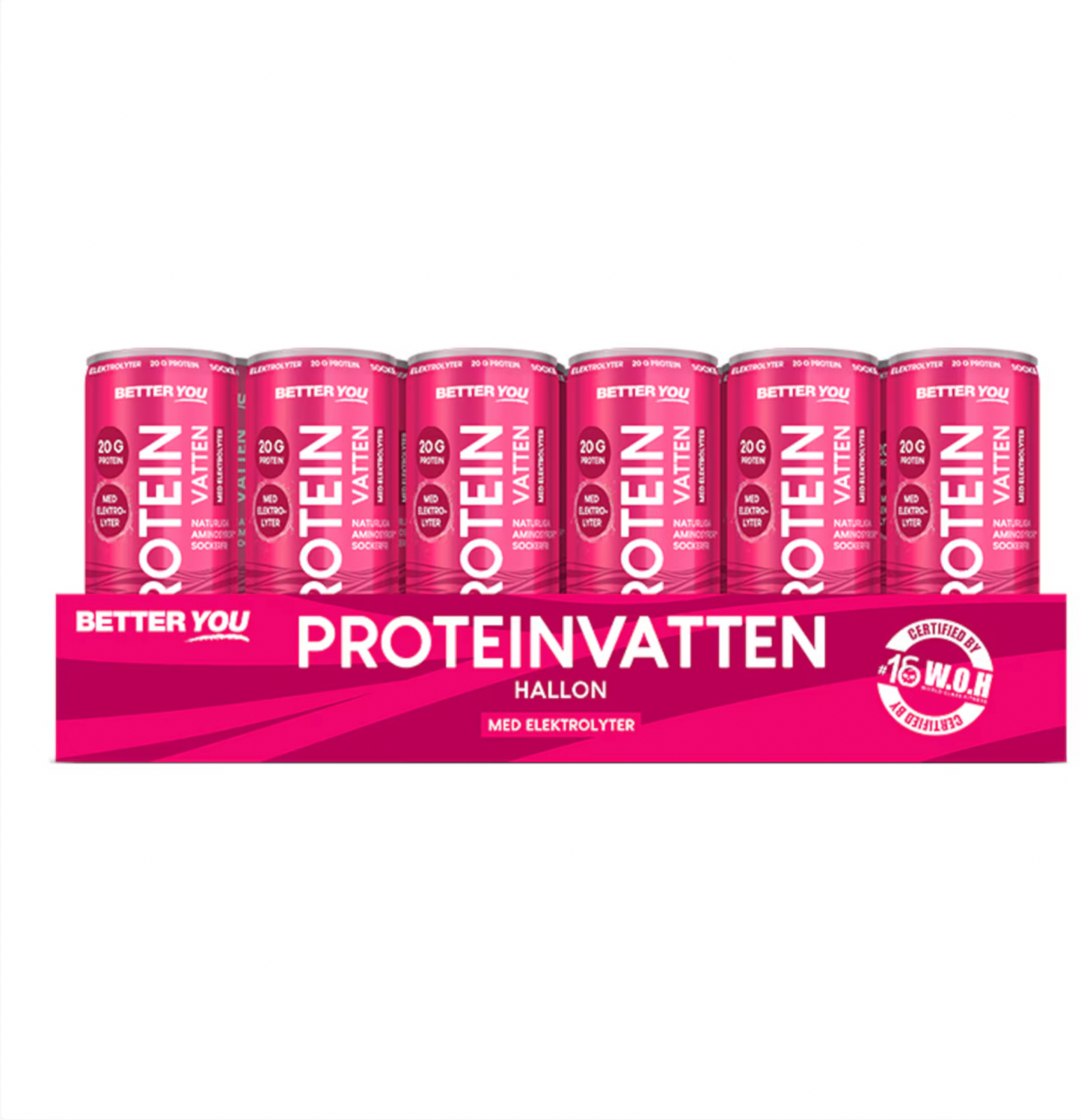 Proteinvatten 330 ml Elektrolyt - Hallon - 24 st (inkl pant)
