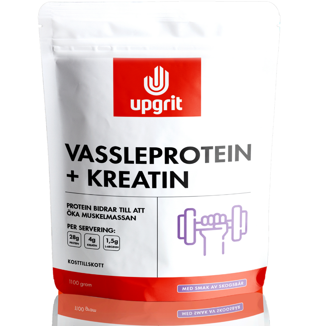 Vassleprotein + Kreatin Skogsbär 1100 gram