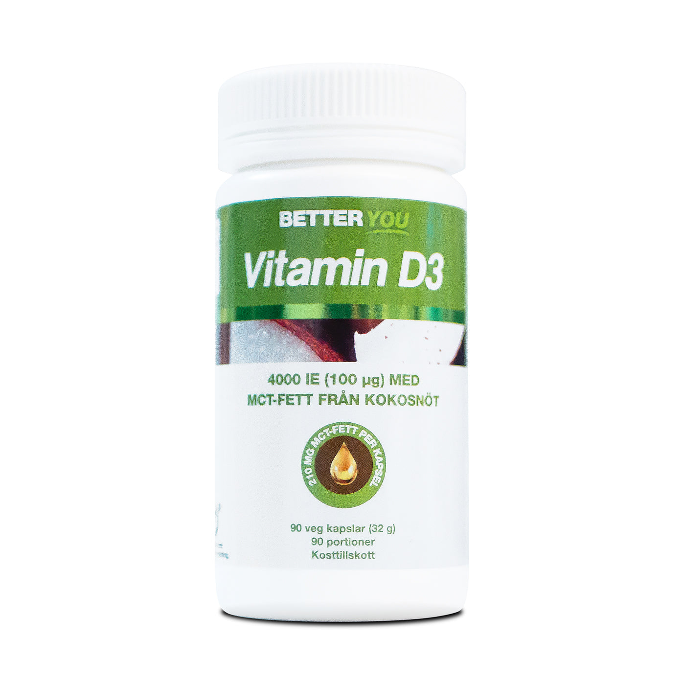Vitamin D3 4000 IE + Kokosolja 90 kaps